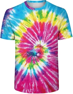 ขายส่งคุณภาพระดับพรีเมียมการออกแบบล่าสุดแขนสั้นฤดูร้อนTie Dyeเสื้อขนาดTie-Dyeพิมพ์ผู้ใหญ่ชายเสื้อยืด - Product Image 1