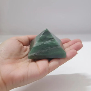 Wholesale 30-35mm Pyramid Muntaha Agate Handmade Natural Stone Bulk Reiki <b>Crystals</b> Green Jade Premium Quality Khambhat India - Product Image 3