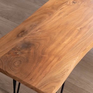 Banco de diseño Vandana Urban Aura, 160 cm, en madera de acacia con patas de metal - Product Image 4