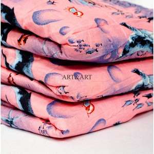 Tissu en coton indien fait main en gros, imprimé poisson, tissu imprimé à la main au bloc, matière première pour la confection de robes, chemises africaines pour garçons - Product Image 2