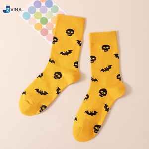 Custom Halloween Crew <b>Socks</b> Men's Cotton <b>Polyester</b> Spandex Printed Funny Pattern Breathable Knitted Autumn Daily Wear <b>Socks</b> - Product Image 3