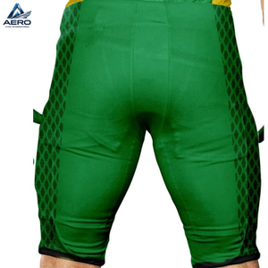 Uniforme de Fútbol Americano Hecho a Mano para Adultos, Color Negro y Verde en Contraste, Buena Calidad, Servicio OEM, Mejor Proveedor, Venta al Por Mayor - Product Image 6