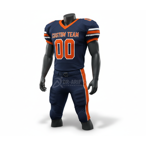 Shorts de football américain personnalisés pour équipe, marque premium, pour hommes, à manches courtes, sublimés, col en V, anti-humidité, en maille, taille élastique - Product Image 1