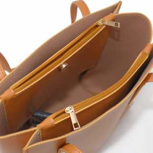 Bolso Tote de Alta Calidad Personalizable para Mujer, Bolsos de Mano de Cuero Genuino Duradero, Asas Suaves, Gran Capacidad, Cierre de Cremallera, Estilo Diario, OEM - Product Image 4