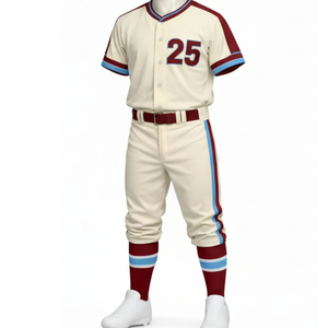 Ensemble d'uniformes de baseball respirants en polyester sublimé, tenue d'entraînement de softball pour équipe, nouvelle arrivée, fabricant OEM - Product Image 5