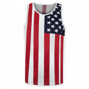 Hot Selling Men Soft Fabric Blank Sleeveless Casual Tank Top High Quality Heat-Transfer Printing Elastic Ribbed <b>Wife</b> Beater Vest - Product Image 2