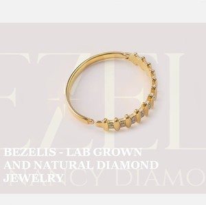 Brazalete de tenis con diamantes cultivados en laboratorio, brazalete de barra acanalada graduada, brazalete de tenis con diamantes para mujer, brazalete de diamantes con barra acanalada, fino. - Product Image 3