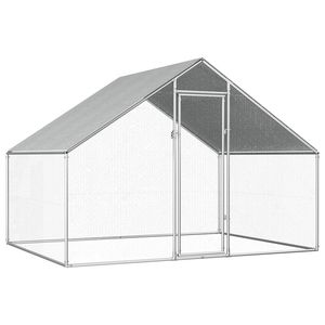 9 'x 6.6' x 6.3 'gabbia animale d'acciaio galvanizzata all'aperto della gabbia del pollo per pollame facile da installare - Product Image 1