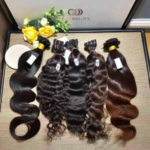 100% Extensions de cheveux bruts indiens non transformés cuticule alignée Temple tissage de cheveux humains produit le plus vendu - Product Image 1