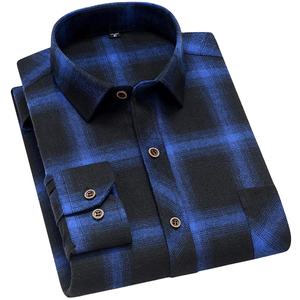 Camisa de Franela 100% Algodón para Hombre, Transpirable, Antiarrugas, Ecológica, Casual, Manga Larga, Servicio OEM con Logotipo Personalizado - Product Image 3