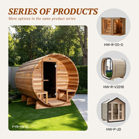 Sauna Exterior de Barril de Cedro Rojo de Una Pieza, Diseño de Ingeniería de Precisión, Certificación ETL, Sistema WiFi Inteligente, Kit de Spa de Lujo para el Hogar
