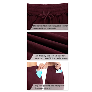 Shorts en molleton de coton à bas prix pour femmes, shorts d'entraînement légers avec cordon de serrage réglable et poches latérales - Product Image 3