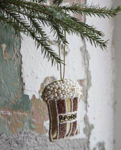 Unique Handmade Christmas Hanging Ornaments with Detailed Beading for Modern Artistic Holiday Home Styling - Product Image 2