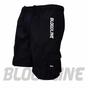 Bermuda Cargo Homme BLOODLINE Taille Mi-Haute Élastique Séchage Rapide Style Décontracté avec Poches Camouflage Enduit PU 220g - Product Image 3