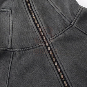 <b>Men's</b> Custom Logo Solid Pattern Knitted 100% Cotton Breathable Winter Wear Acid Wash <b>Balaclava</b> Hoodie For <b>Men</b> - Product Image 4