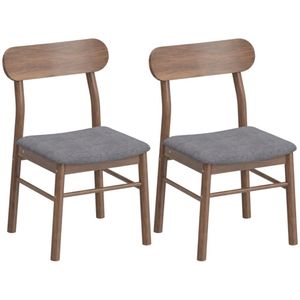 Set di 2 Sedie da Pranzo Moderne in Legno Massello e PU per Arredamento Casa, Soggiorno e Sala da Pranzo - Product Image 6