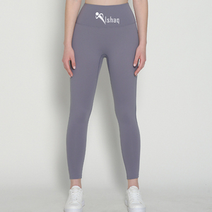 Leggings Ishaq de Cintura Alta, Largos, de Color Sólido, Deportivos, Elásticos, Transpirables, de Punto, con Spandex y Nailon, Pantalones de Yoga para Mujer con Bolsillo - Product Image 1
