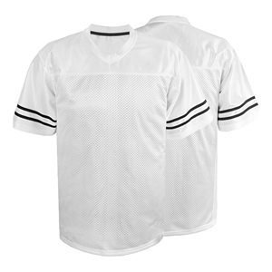 เสื้อฟุตบอลตาข่ายน้ำหนักเบาคุณภาพดีที่สุดสำหรับทุกเพศทุกวัย ดีไซน์แขนสั้นสำหรับฤดูร้อน ผลิตจากวัสดุตาข่าย รับผลิตแบบ OEM สำหรับผู้ใหญ่ - Product Image 1