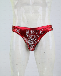 Custom Logo <b>Men's</b> Metallic Paisley Bikini Briefs Polyester Spandex <b>Underwear</b> Private Label OEM Wholesale Manufacturer - Product Image 6