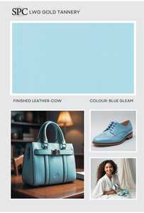 Piel de oveja curtida genuina orgánica Blue Gleam para bolsos y zapatos con grosor de 3-6 pies cuadrados - Product Image 3