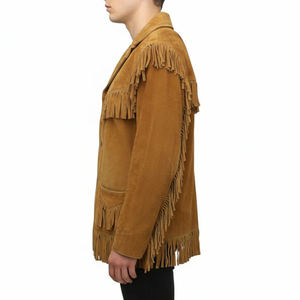 Veste de cowboy longue et fine professionnelle enduite avec service de personnalisation du logo frontal, fournie par l'usine ODM - Product Image 2