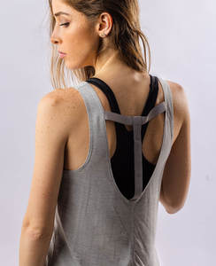 Mujeres gimnasio ejercicio atlético mujeres Fitness deporte camisetas sin mangas gimnasio correr entrenamiento camiseta - Product Image 4