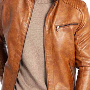 Trending High Demand Best Quality Men's <b>Slim</b> <b>Fit</b> Leather <b>Jacket</b> Fashionable Canvas Casual Wear with Stand Collar <b>jacket</b> for men - Product Image 3