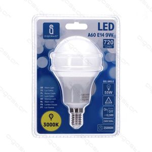 Lampadina LED A60 E14 9W 3000K Luce Calda Ampio Angolo 720Lm 230V 50Hz 25000H - Product Image 1