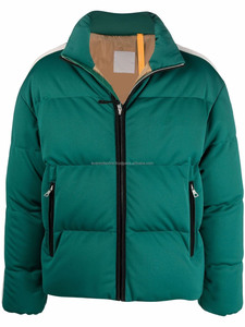 Hommes épais hiver Parkas décontracté chaud 100% Polyester Stand vestes manteau classique fermeture éclair vêtements d'extérieur automne rue à capuche bouffant - Product Image 5