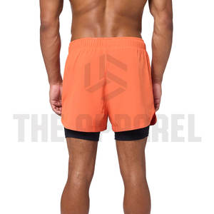 New Awrah Shorts for Men 100% Polyester Stretchable Fabric Custom Awrah Shorts Swimming <b>Mid</b> Waist Quick Dry Breathable - Product Image 2