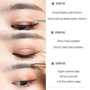 eyebrow tweezer set slant <b>pointed</b> precision <b>tools</b> eyebrow tweezers set professional eyebrow tweezers eyebrow tweezer set - Product Image 6