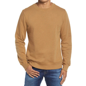 Sweat-shirts décontractés pour hommes, nouvelle collection printemps-automne, coupe ample, couleur unie, col rond, en coton éponge, sweat-shirt à capuche - Product Image 1