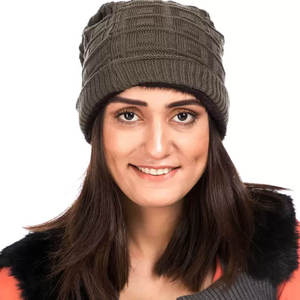 Bonnet d'hiver ample en tricot chaud pour homme, style décontracté, épais et thermique, pour l'extérieur, unisexe, avec logo personnalisé, vente en gros - Product Image 4