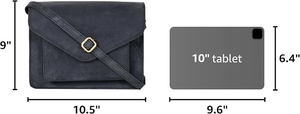 Sac bandoulière unisexe en cuir véritable marron avec fermeture à boucle, sangle réglable, durable, léger, style décontracté - Product Image 2