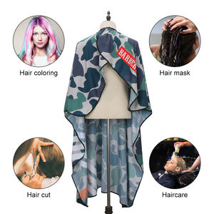 Cape de coiffure pour salon de barbier, durable, résistante à l'eau, taille ajustable, en polyester non tissé, motif rayé, 140x160cm - Product Image 3