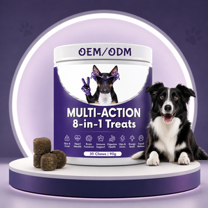 OEM ODM Compléments multivitaminés à croquer pour chiens et chats toutes races – 10-en-1 Vitamines quotidiennes pour le soutien immunitaire, cutané, pelliculaire et articulaire – Fourniture personnalisée - Product Image 1