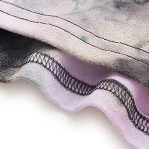 <b>Men's</b> Tie-Dye Short Sleeve <b>Crop</b> T-Shirt O-Neck Knitted Casual Oversized Patterned <b>Top</b> - Product Image 5