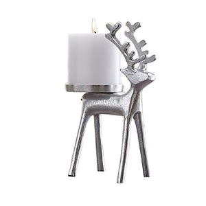 Deer Head Metal Candle Holder Christmas <b>Table</b> Decor Antler Design Tealight Holder Home <b>Decoration</b> - Product Image 2