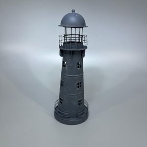 Vintage Style Metal Lighthouse Decorative Nautical Home Decor Tabletop Light House <b>Ornament</b> Indoor Outdoor Use Gift Item - Product Image 6