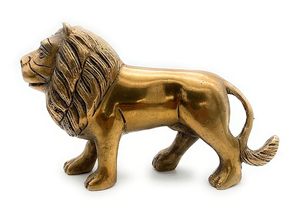 Figura de León de Latón Macizo Vintage, Escultura de León Hecha a Mano para Decoración del Hogar, Oficina, Escritorio, Estante, Regalo Coleccionable - Product Image 2