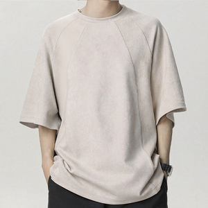 เสื้อยืดโอเวอร์ไซส์สไตล์วินเทจขาดๆ สำหรับผู้ชาย สตรีทแวร์ ผ้าฝ้ายฟอกสี แขนสั้น ทรงหลวม แฟชั่นลำลอง ฤดูร้อน - Product Image 3