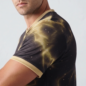 Camiseta de tela fresca para hombre, tela suave al tacto, material elástico y moderno, camiseta popular de tela tipo Ringer para hombre - Product Image 5