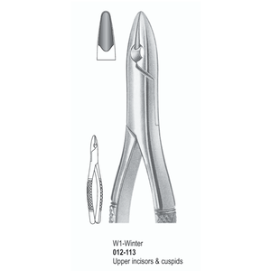 Pinzas de Extracción Dental Vitra W1-Winter |    Incisivos y caninos superiores |   Acero Inoxidable |   Certificado CE - Product Image 1