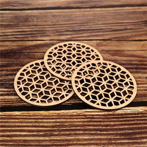 Posavasos de Madera Elegantes, Ligeros y Personalizables, Diseño Moderno y Duradero para el Hogar o Restaurantes, Artesanía India Hecha a Mano - Product Image 6