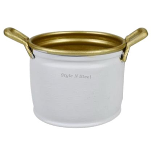 Jardinière Moderne Classique Bicolore en Fer Thermolaqué Durable Multi-usages pour Intérieur et Extérieur avec Drainage - Product Image 1