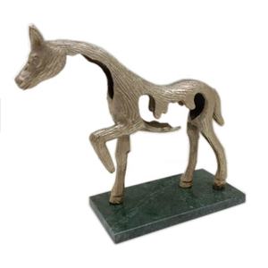 Dessus de table en fer fait à la main avec finition oxydée en or personnalisé avec motif de feuille pour la décoration de salon Table en métal avec base - Product Image 3