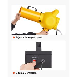 Canon à mousse portable pour fêtes, machine à mousse dense avec structure triangulaire, canon à bulles avec ventilateur, machine à bulles - Product Image 6