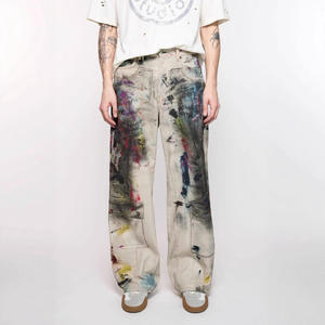 HANO 2024 Nouveau pantalon cargo droit en toile respirante pour femme, avec coutures à nœuds, taille mi-haute élastique, à lacets, non tissé, coupe ample, collection printemps - Product Image 4