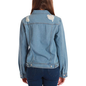 Chaqueta Vaquera Clásica para Mujer, con Botones, Corte Holgado, Casual, Elegante, Ecológica, Personalizable, para Otoño/Invierno, Color Caramelo - Product Image 5