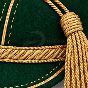 Chapeau d'honneur classique haut de gamme, couvre-chef cérémoniel traditionnel avec détail couronne, pompon élégant, design personnalisé pour présentation formelle - Product Image 6